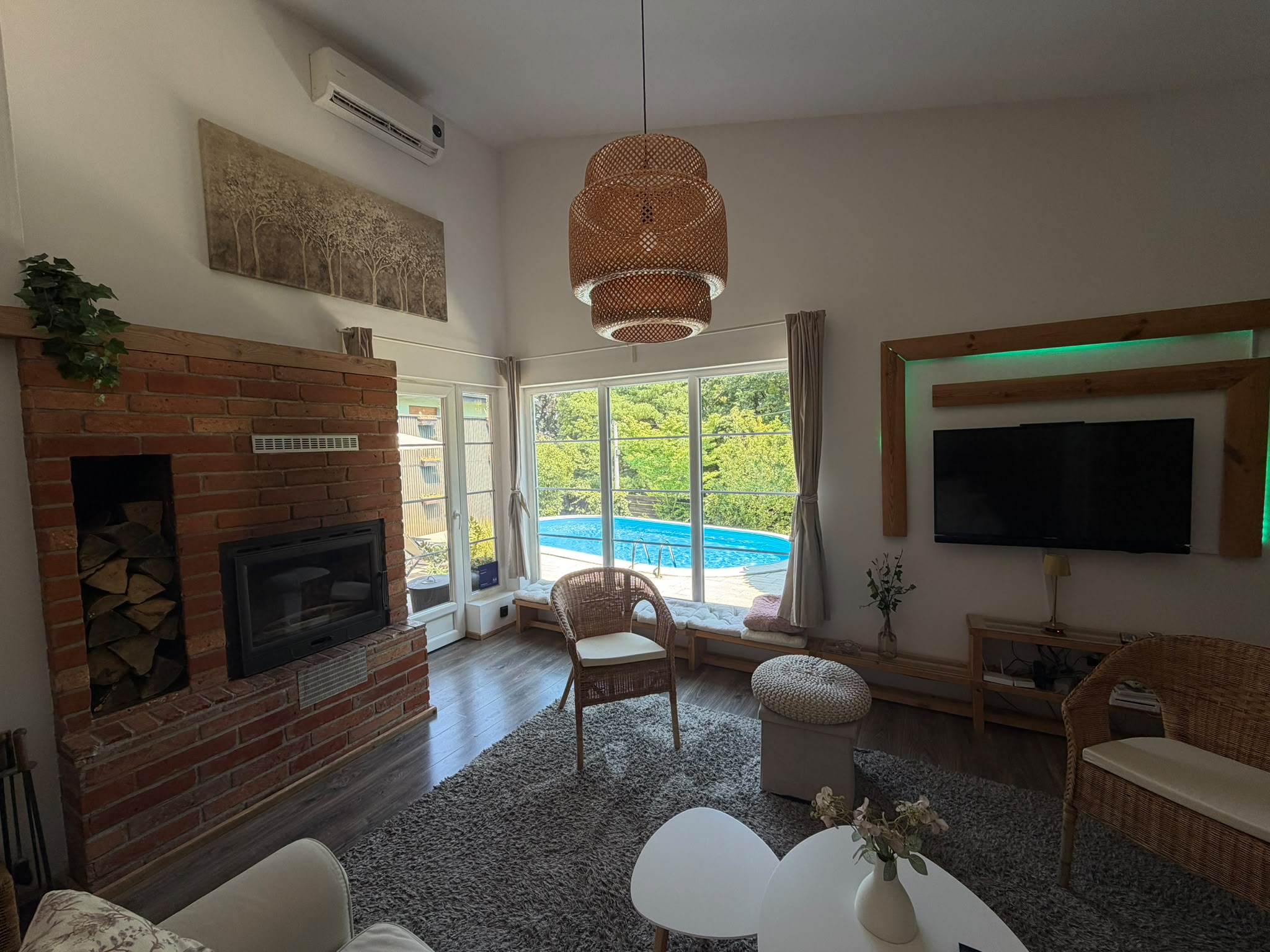 Dnevni boravak s kaminom — Villa Laganini